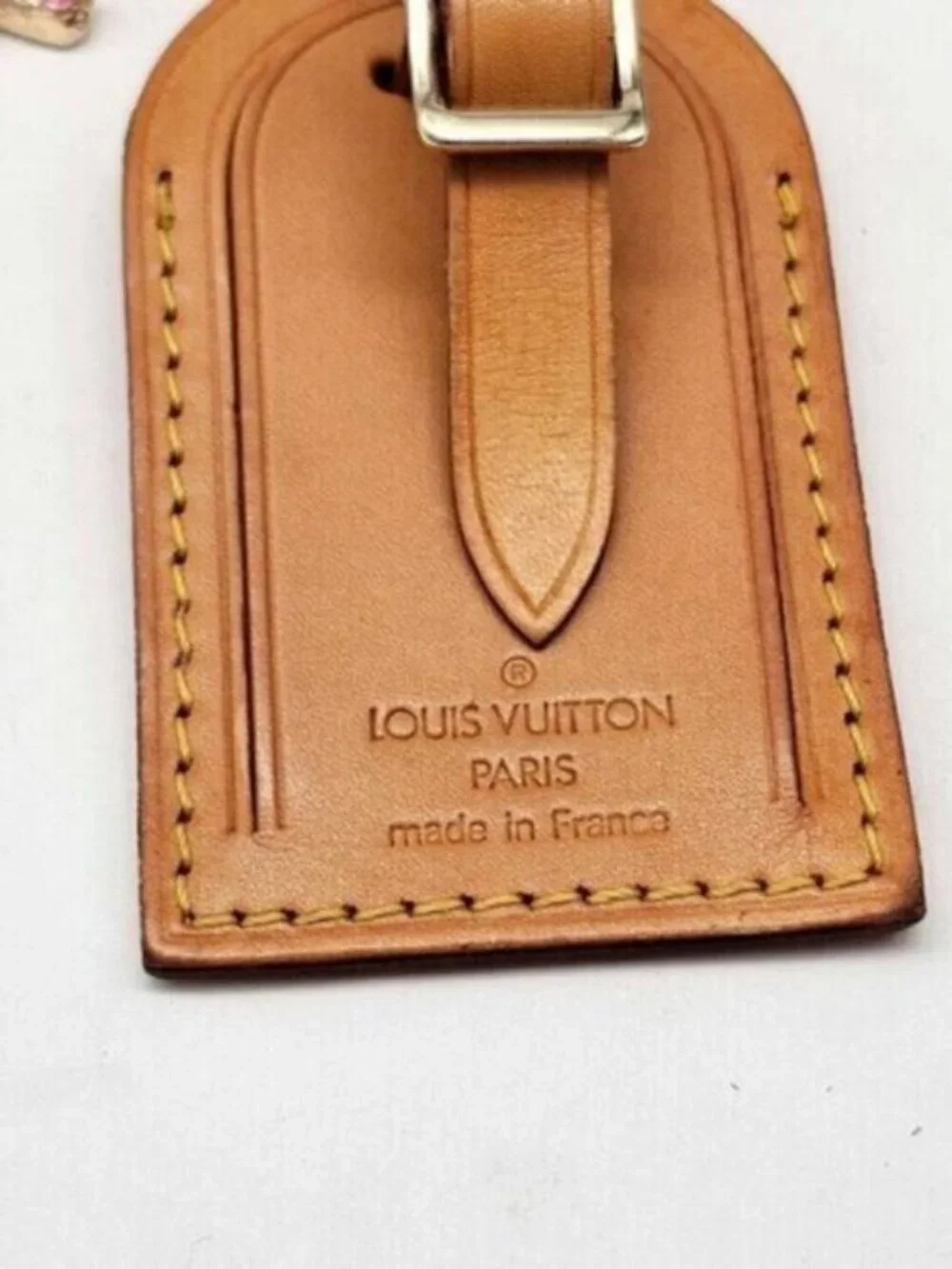 Authentic Louis Vuitton Luggage Tag with Unbranded Keycharm, Keychain